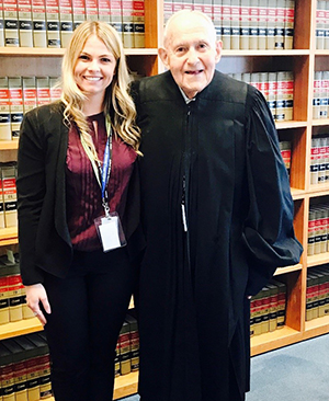 Christina with a judge