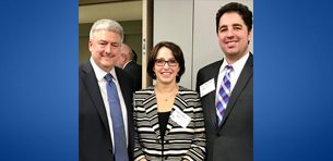 Members of the Touro Law Arbitration Team who placed first in the NYSBA Judith Kaye Arbitration Competition (from l to r) Michael Spinelli, Cathy Breidenbach & John Sepulveda.
