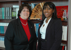 Dean Patricia Salkin and Touro Law student India Sneed, recently selected as a Presidential Management Fellow.