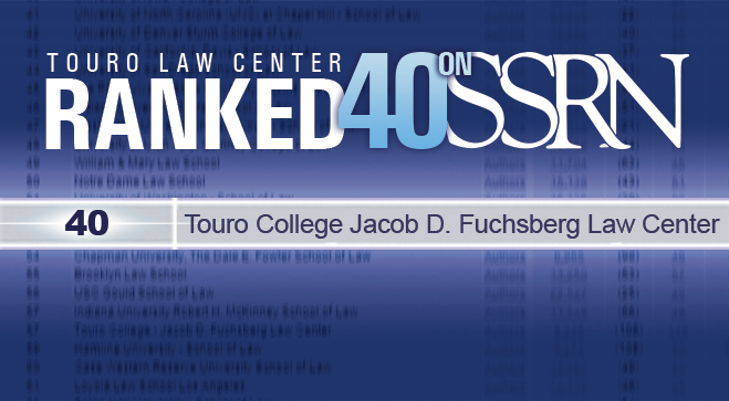 Touro Law Ranked #40th on SSRN<br/>